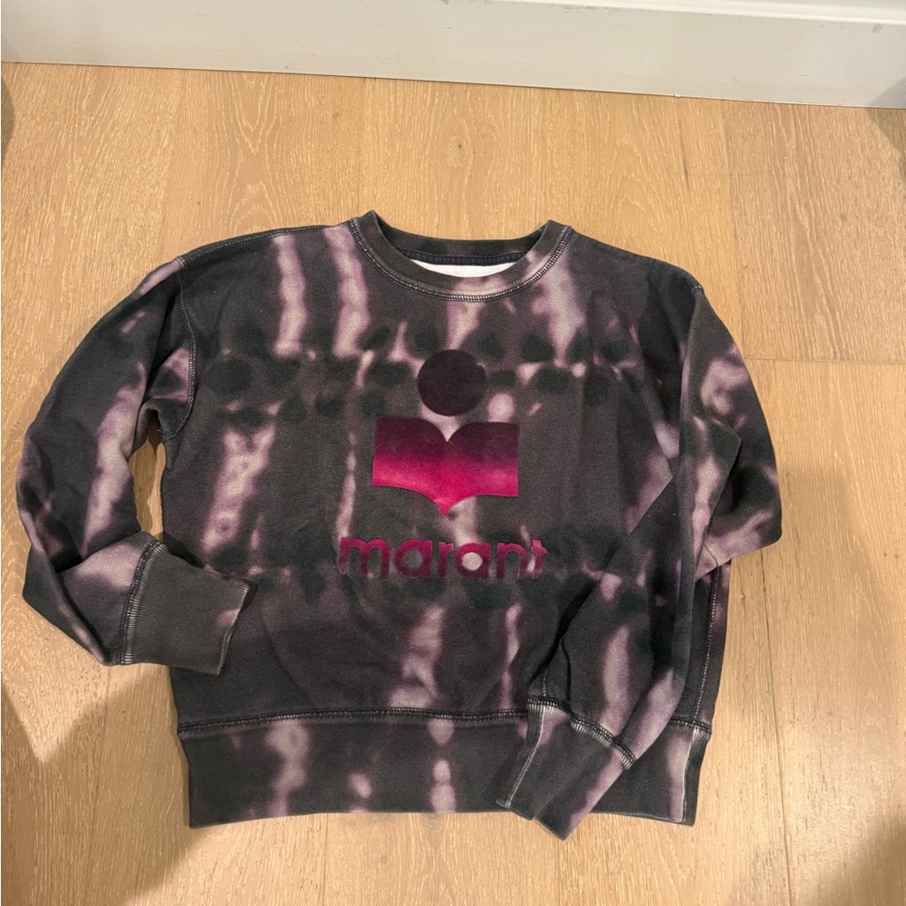 Isabel Marant Black and Pink Tie-Dye Sweater